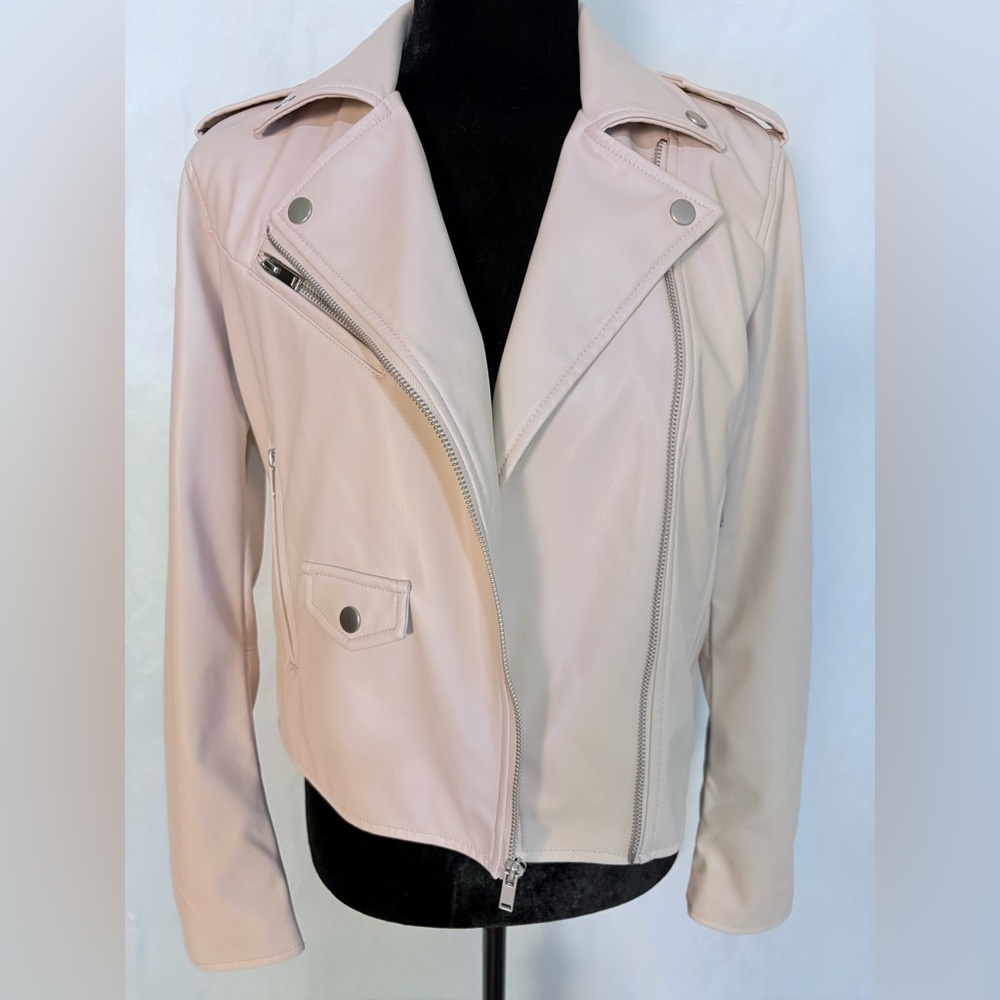 Nine West Faux Leather Moto Jacket - Picture 8 of 12